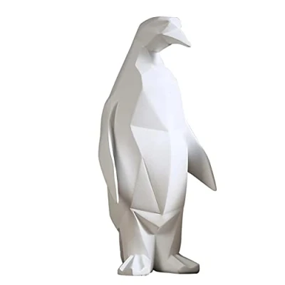Image of nice buy Nordic Style Modern Penguin Mother and Son Resin Statue Sculpture Figurine Ornament Animal Art Craft (Mother 10 inches)