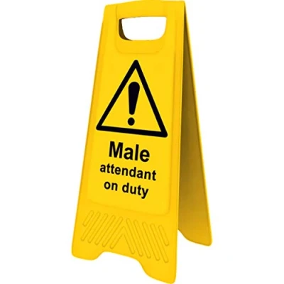 Image of &#039;Male Attendant On Duty&#039;, Heavy Duty A Board (620mm x 200mm)