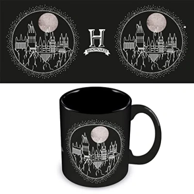 Image of Pyramid International Harry Potter Mug (Hogwarts Design) 11oz Ceramic Coffee and Black in Presentation Gift Box Official Merchandise