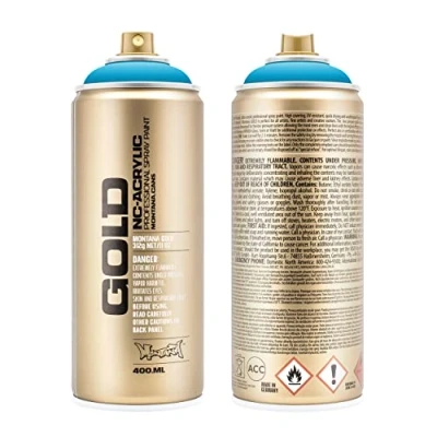 Image of Montana Cans 284847 Spray Can Gold, Gld400, 5040, 400 ml, Light Blue