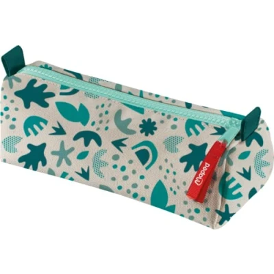 Image of Maped Smiling Planet Sustainable Pencil Case Made from 100% Recycled Fabric