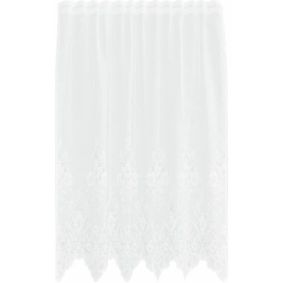 Image of vidaXL Curtains with Floral White 150 x 140 cm Polyester