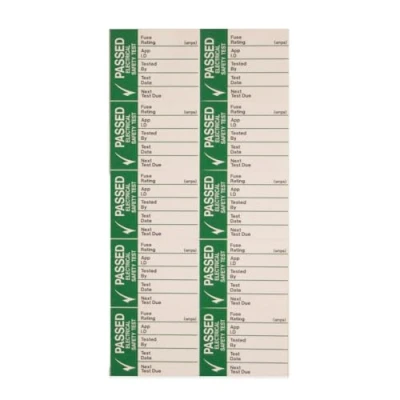 Image of iSigns Warning Signs Pass Pat Test Stickers, Pack of 50, Large Testing Stickers for Electrical Appliances, Self Adhesive Vinyl Write On Labels, 42.5x32.5mm, British HSE Approved