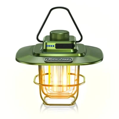 Image of Camping Lantern, LETOUR Rechargeable Camp Lantern for Tent, 2000mAh USB Dimmable Warm Tent Light Waterproof Lamp Power Bank Camping, Hiking, Emergency, Fishing