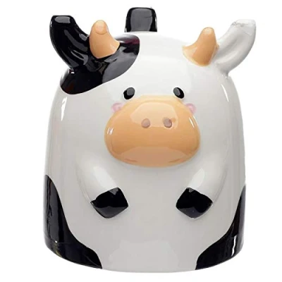 Image of Caribou Living Upside Down Cow Mug Cup Novelty Black &amp; White Ceramic 500ml for Hot Drinks Tea Coffee Chocolate