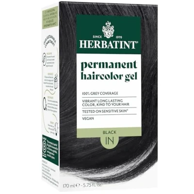 Image of Herbatint 1N Black Permanent Hair colour Gel 170ml