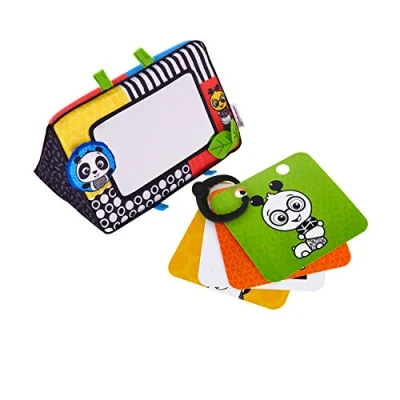 Image of Baby Einstein Flip For Art High Contrast Floor Activity Mirror with Take Along Cards, Tummy Time Play, Newborn+