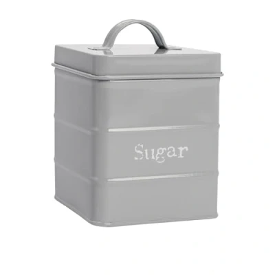 Image of Grey Vintage Metal Sugar Canister By Harbour Housewares