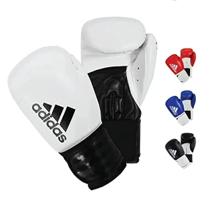 Image of Adidas Hybrid 100 Boxing Gloves for Men, Women &amp; Kids Intermediate Level PU Training Perfect Fitness Classes, Bag Workouts, and Sparring