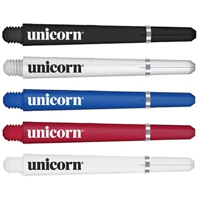 Image of Bullydarts Unicorn Gripper 4 Dart Shafts with Locking Rings 5 Sets (15 Stems) (Clear, Long 47mm)