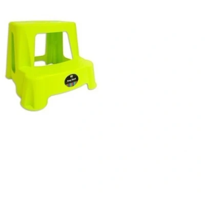 Image of Plastic 2 Step Small Sturdy Foot Stool One Supplied (Green)