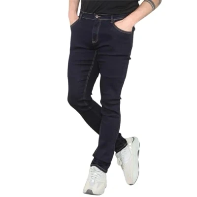 Image of MYT Mens Skinny Fit Jeans Slim Leg Flex Denim Pants Trousers Indigo 36W x 32L