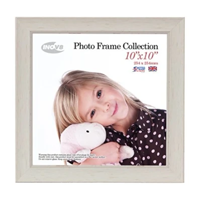 Image of Inov8 Framing Photo Frame Wash Sml White 10x10 1PK, Wood, inch
