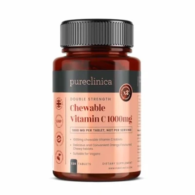Image of Double Strength Chewable Vitamin C 1000mg x 120 Tablets (Orange Flavour)
