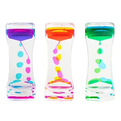 Image of Liquid Sensory Timer for Autism, Needs, ADHD, Stress Relief, Anxiety. Autism Toy and Special Needs Fidget. Choice of Colour. (Pink &amp; Blue)