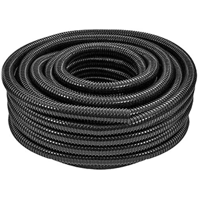 Image of SPARES2GO Flexible Corrugated Water Butt Extension Overflow Connector Hose Pipe (25mm x 15M)