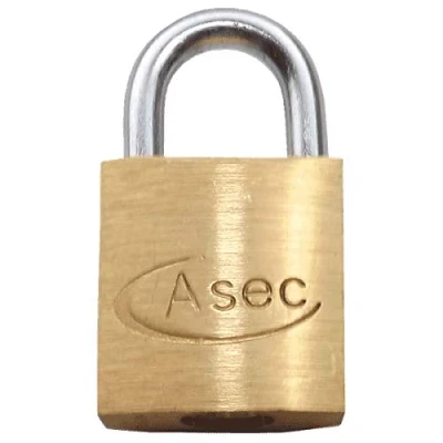Image of ASEC KA Open Shackle Brass Padlock 25mm `B` Boxed