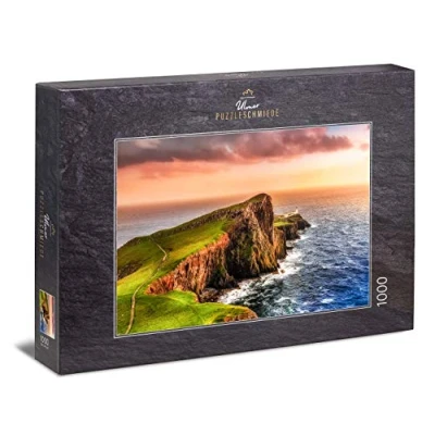 Image of Ulmer Puzzleschmiede puzzle &quot;Skye&quot; 1000 pieces jigsaw Neist Point with lighthouse on the scottish island of Skye