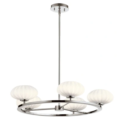 Image of Kichler Pim Globe Pendant Ceiling Light Polished Chrome, 3000K, IP44