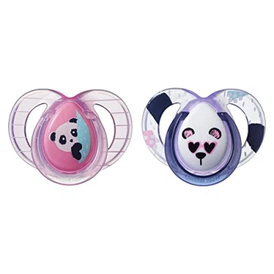 Image of Tommee Tippee Anytime Soothers, 6 18m, 2 Pack, Symmetrical Orthodontic Design, BPA Free Silicone, Colours May Vary