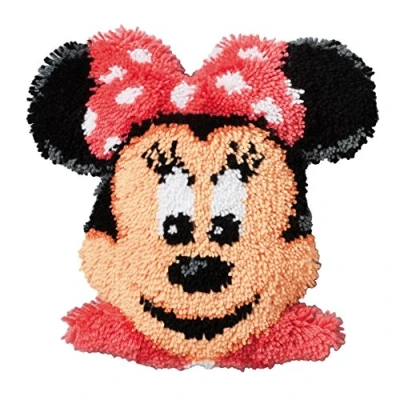 Image of Vervaco Latch Hook Shaped Cushion: Minnie Mouse, Assorted