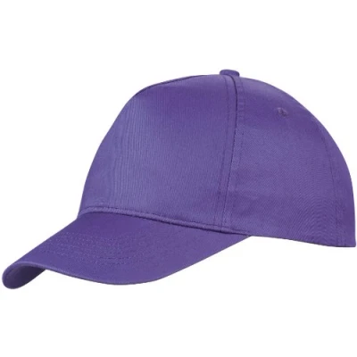 Image of US BASIC 5 PANEL CHILDRENS BASEBALL CAP HAT 13 COLOURS (PURPLE)