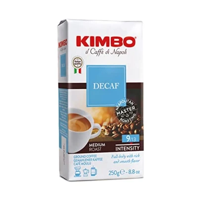 Image of Kimbo Coffee, Espresso Decaf, Decaffeinated Ground Medium Roast, 9/13, Italian 1 x 250g