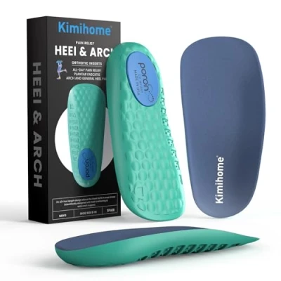Image of Plantar Fasciitis Insoles 3/4 Heel Cup Cushions with Arch Support for Pain, Relief, Spur, Pain and Aggravation Women&#039;s 8 11, Men&#039;s 7.5 11