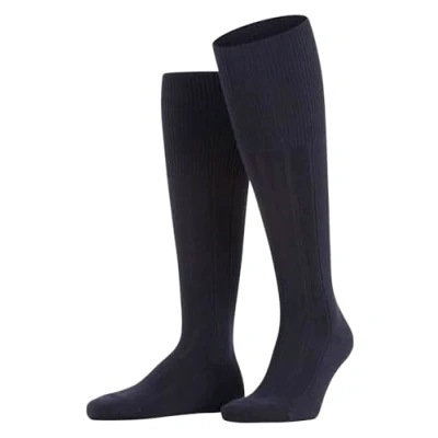 Image of FALKE Men&#039;s Lhasa Rib M KH Wool Cashmere Long Plain 1 Pair Knee High Socks, Blue (Dark Navy 6375) new eco friendly, 8.5 11