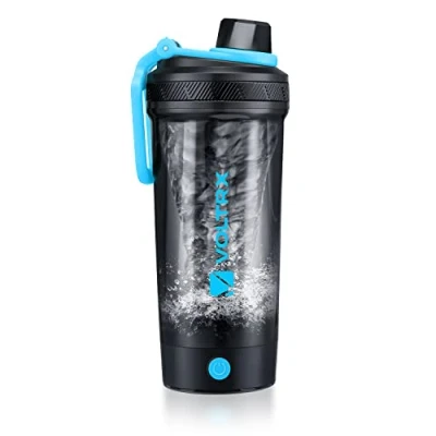 Image of VOLTRX Shaker Bottle, Gallium USB C Rechargeable Electric Protein Shake Mixer, Cups for Shakes and Meal Replacement Shakes, BPA Free, Made with Tritan, 24oz