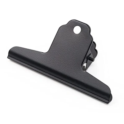 Image of Coideal Black Metal Bull Clips 10 Pcs 4 Inch Large Binder Paper for Home Office School Supplies (Black, cm)