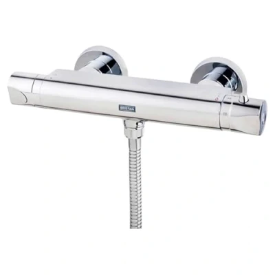Image of Bristan Artisan Thermostatic Shower Mixer Bar Valve, Scratch Resistant and Anti Scald, for All Plumbing Systems , Chrome Plated AR2 SHXVOFF C