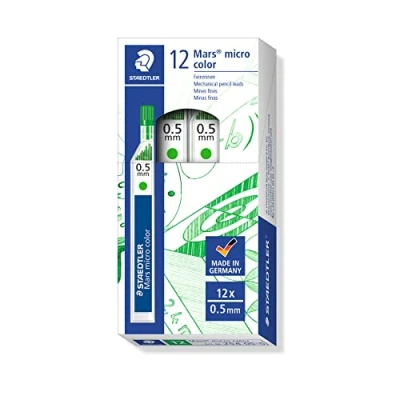 Image of Staedtler Mars Micro Color 25405 5 0.5mm Mechanical Pencil Lead Green (Pack of 12 Tubes 144 Leads)