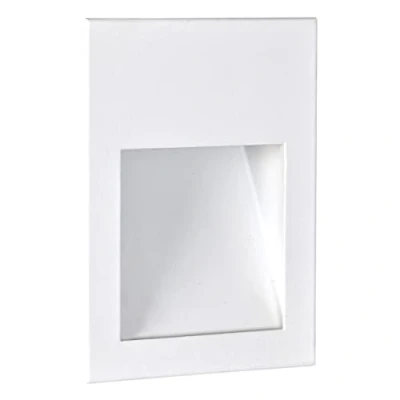 Image of Borgo LED Outdoor Small Recessed Square Marker Wall Light White IP65