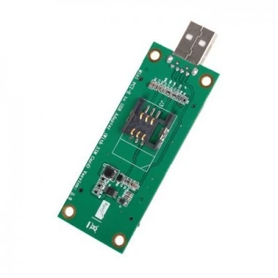Image of cablecc Mini PCI E to USB Port 52PIN Adapter Card with SIM Slot Module LTE Testing Tools