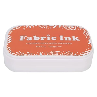 Image of Fabric Ink Pads, Colorful Craft Stamp Pads for Rubber Stamps Paper Scrapbooking Wood Fabric(Orange)