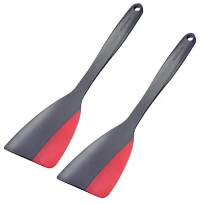 Image of Westmark 157022E3 2 x Flexi Spatula/Scraper 30 cm, Plastic, Black/red