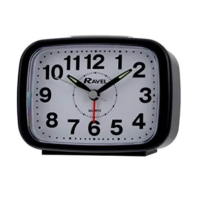 Image of Ravel Kingston Bold Bell Quartz Alarm Clock Black