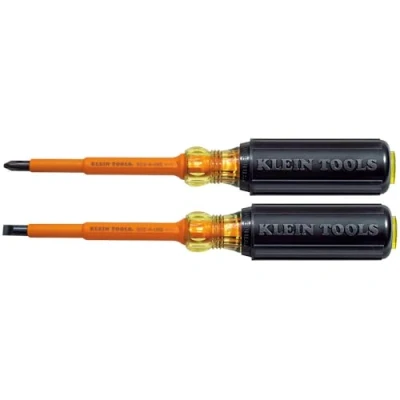 Image of Klein Tools 2 Piece Set of 4&quot; Insulated Screwdrivers 33532 INS