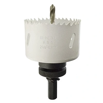 Image of 67mm HSS Hole Saw Holesaw Bi Metal Blade Cutter Drill And Adaptor Arbor