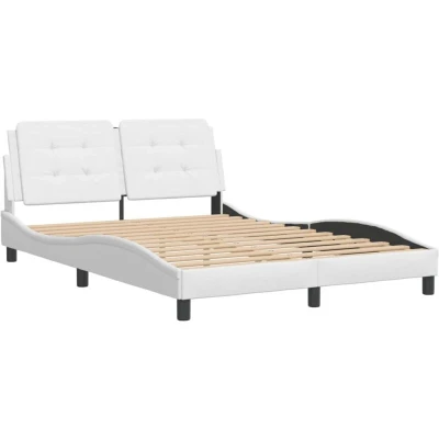 Image of vidaXL Bed Frame without Mattress &quot;Zadar&quot; White 120x200 cm Faux Leather
