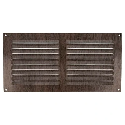 Image of Amig Rectangular Aluminium Ventilation Grille for Air Outlets Ideal Kitchen and Bathroom Ceilings Dimensions: 150 x 300 mm Colour: Wenge