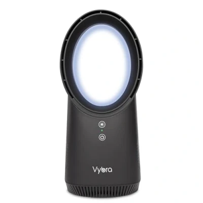 Image of Vybra Solo Rechargeable Bladeless &amp; Cordless Desktop Fan Black