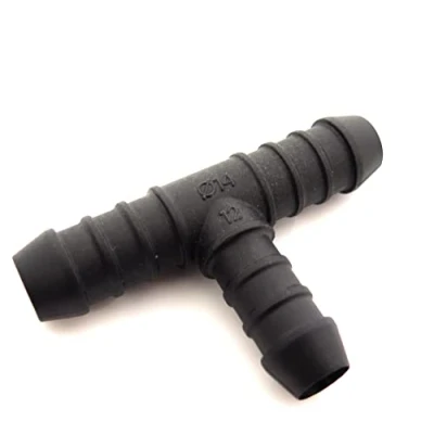 Image of 2x Hose Tube Pipe 3 way T Piece 12mm to 14mm Connector Joiner Air Fuel Water FREE FIRST CLASS UK POSTAGE!
