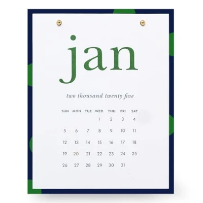 Image of Kate Spade New York Small Desk Calendar 2025, Monthly Desktop Dated January 2025 December Acrylic Stand, 3.75 x 4.75, Sonnet Dot