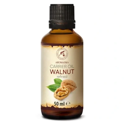 Image of Walnut Oil Refined 50ml Juglans Regia Seed USA 100% Pure &amp; Natural Cold Pressed Intensive for Face Care Body Hair Skin Nails Hands Good w/Essential