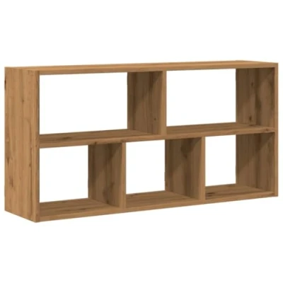 Image of vidaXL Artisan Oak Wall Shelf, 100 x 25 50 cm in Particle Board, Display Hanging Shelf