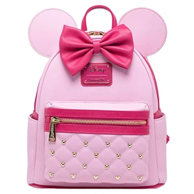 Image of Loungefly Disney The Minnie Mouse Classic Series Mini Backpack Strawberry Macaron, Multicolor, One Size, Wdbk2833