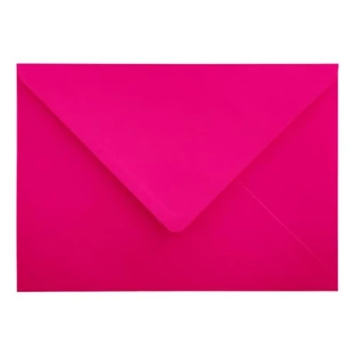 Image of Pack of 50 Electric Pink Neon 162mm x 229mm Gummed 100gsm C5 (to fit A5) Coloured Envelopes
