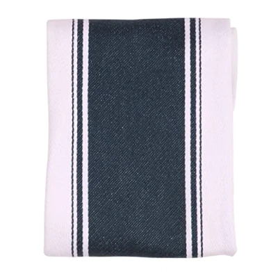 Image of Dexam Love Colour Striped Tea Towel, Ink Blue